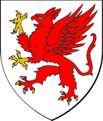 D'argent, au griffon de gueules, armé, becqué et langué d'or